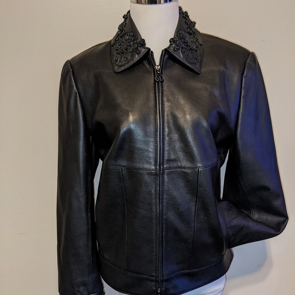 Rare Vintageg ST. JOHN Sport by Marie Gray Embroidered Leather Applique … - Picture 12 of 14